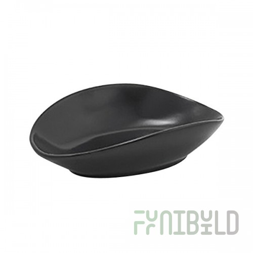 Front of the House Tides 3 oz. Semi-Matte Mussel Oval Porcelain Ramekin - 12/Case