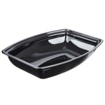 Cambro RSB912CW110 2.9 Qt. Black Camwear® Rectangular Ribbed Bowl