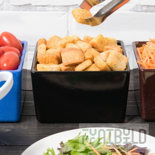 TableCraft CW4024BK Contemporary Collection Black 1 Qt. Straight Sided Bowl
