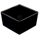 TableCraft CW4024BK Contemporary Collection Black 1 Qt. Straight Sided Bowl