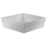 TableCraft CW1494N 24 Qt. Natural Cast Aluminum Square Bowl TableCraft CW1494N 24 Qt. Natural Cast Aluminum Square Bowl