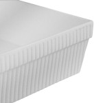TableCraft CW1494N 24 Qt. Natural Cast Aluminum Square Bowl TableCraft CW1494N 24 Qt. Natural Cast Aluminum Square Bowl