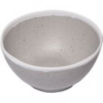 GET B-299-CRM Pottery Market 10 oz. Glazed Cream Melamine Bowl with Brown Trim - 24/Case