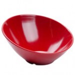 G.E.T. B-788-G/BK Brasilia 16 oz. Green and Black Slanted Melamine Catering Bowl