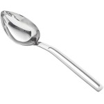 Vollrath 46725 Miramar® 6 oz. Stainless Steel Open Handle Solid Oval Serving Spoon