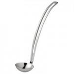 Vollrath 46725 Miramar® 6 oz. Stainless Steel Open Handle Solid Oval Serving Spoon