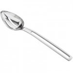 Vollrath 46725 Miramar® 6 oz. Stainless Steel Open Handle Solid Oval Serving Spoon