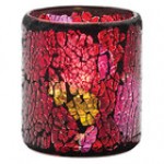 Hollowick 6301G Crackle Gold Glass Votive