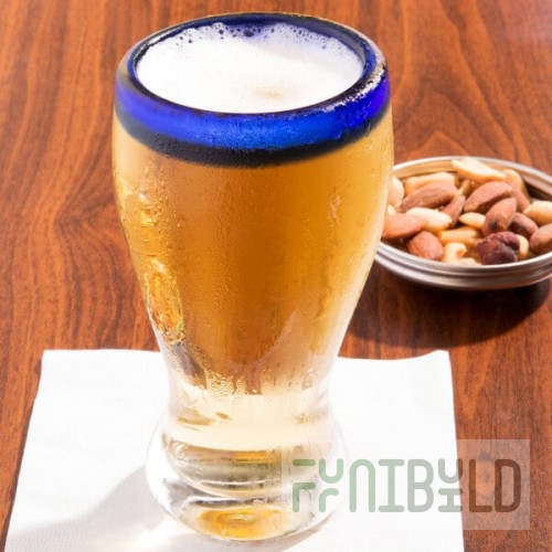Libbey 92312 Aruba 12 oz. Customizable Pilsner Glass with Cobalt Blue Rim - 12/Case