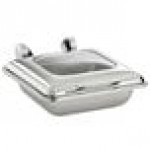 Vollrath 4644020 Mirage® 5.6 Qt. 2/3 Size Square Induction Chafer with Glass Top and 2/3 Size, 2.5