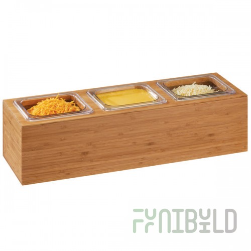 Cal-Mil 3837-3-60 Bamboo Action Station 1/6 Size Pan Unit - 11 3/4