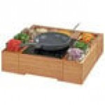 Cal-Mil 3837-3-60 Bamboo Action Station 1/6 Size Pan Unit - 11 3/4