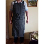 Chef Revival Pinstripe Poly-Cotton Customizable Bib Apron with 1 Pocket - 38 Chef Revival Pinstripe Poly-Cotton Customizable Bib Apron with 1 Pocket - 38