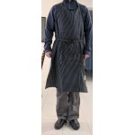 Chef Revival Pinstripe Poly-Cotton Customizable Bib Apron with 1 Pocket - 38 Chef Revival Pinstripe Poly-Cotton Customizable Bib Apron with 1 Pocket - 38