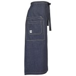Mercer Culinary M63201DEN Metro Edge Talon Indigo Cotton Vintage Draper Denim Bistro Apron with 2 Pockets - 32 1/4 Mercer Culinary M63201DEN Metro Edge Talon Indigo Cotton Vintage Draper Denim Bistro Apron with 2 Pockets - 32 1/4
