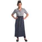 Mercer Culinary M63201DEN Metro Edge Talon Indigo Cotton Vintage Draper Denim Bistro Apron with 2 Pockets - 32 1/4 Mercer Culinary M63201DEN Metro Edge Talon Indigo Cotton Vintage Draper Denim Bistro Apron with 2 Pockets - 32 1/4