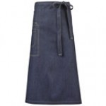 Mercer Culinary M63201DEN Metro Edge Talon Indigo Cotton Vintage Draper Denim Bistro Apron with 2 Pockets - 32 1/4 Mercer Culinary M63201DEN Metro Edge Talon Indigo Cotton Vintage Draper Denim Bistro Apron with 2 Pockets - 32 1/4