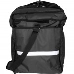 CaterGator Dash Black Nylon Heavy-Duty Insulated Soft-Sided Food Delivery Bag - Holds (6) 2.5