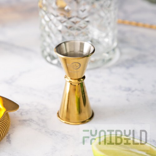 Barfly® M37000GD 0.5 oz. & 0.75 oz. Gold-Plated Japanese Style Jigger