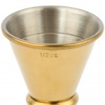 Barfly® M37000GD 0.5 oz. & 0.75 oz. Gold-Plated Japanese Style Jigger Barfly® M37000GD 0.5 oz. & 0.75 oz. Gold-Plated Japanese Style Jigger