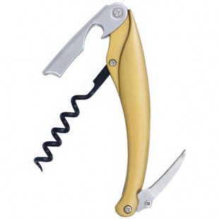 Franmara Dauphine Waiter's Corkscrew with Anodized Gold Metal Alloy Handle 3198-68