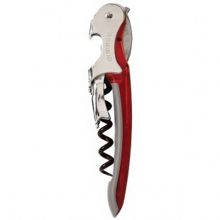 Franmara 3166-21 Murano Waiter's Corkscrew with Translucent Red Handle