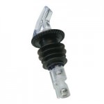 Precision Pours 100 H CL F 1 oz. Crystal Clear Heavy Cork Measured Liquor Pourer with Fliptop - 12/Pack