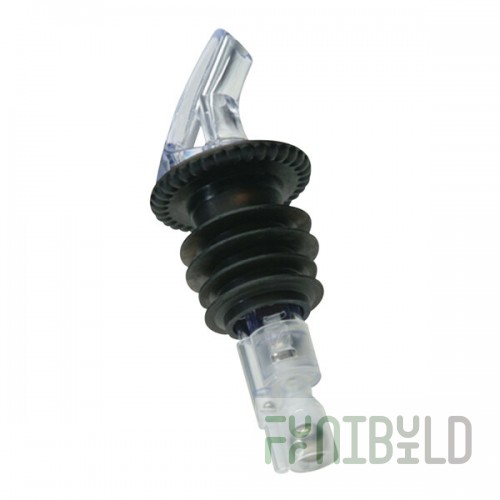 Precision Pours 100 H CL 1 oz. Crystal Clear Heavy Cork Measured Liquor Pourer - 12/Pack