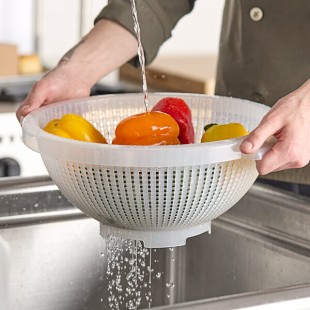 Giganplast 4.25 Qt. Polypropylene Colander with Base and Handles 71456 Giganplast 4.25 Qt. Polypropylene Colander with Base and Handles 71456