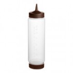 Vollrath Traex® 24 oz. Clear FIFO Squeeze Dispenser with Clear Single Tip Cap and Base Cap
