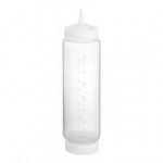 Vollrath Traex® 24 oz. Clear FIFO Squeeze Dispenser with Clear Single Tip Cap and Base Cap
