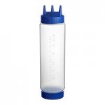 Vollrath Traex® 24 oz. Clear FIFO Squeeze Dispenser with Clear Single Tip Cap and Base Cap