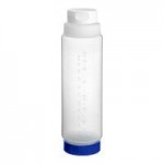 Vollrath Traex® 24 oz. Clear FIFO Squeeze Dispenser with Clear Single Tip Cap and Base Cap