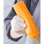Choice 12 oz. Orange Wide Mouth Squeeze Bottle - 6/Pack Choice 12 oz. Orange Wide Mouth Squeeze Bottle - 6/Pack