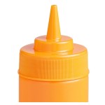 Choice 12 oz. Orange Wide Mouth Squeeze Bottle - 6/Pack Choice 12 oz. Orange Wide Mouth Squeeze Bottle - 6/Pack