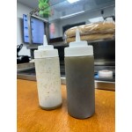 Choice 12 oz. Orange Wide Mouth Squeeze Bottle - 6/Pack Choice 12 oz. Orange Wide Mouth Squeeze Bottle - 6/Pack