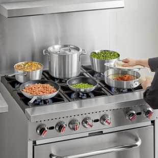 Choice 8-Piece Aluminum Cookware Set with 2.75 Qt. and 3.75 Qt. Sauce Pans, 3 Qt. Saute Pan with Cover, 8 Qt. Stock Pot with Cover, and 8