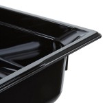 Vollrath 9024420 Super Pan® 1/2 Size Black High Heat Plastic Food Pan - 4
