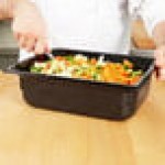 Vollrath 9024420 Super Pan® 1/2 Size Black High Heat Plastic Food Pan - 4