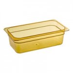 Carlisle 10400B13 StorPlus Full Size Amber High Heat Plastic Food Pan - 2 1/2 Carlisle 10400B13 StorPlus Full Size Amber High Heat Plastic Food Pan - 2 1/2