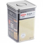 OXO 1.7 Qt. Clear Rectangular Plastic Coffee/Food Container w/POP Lid and Scoop