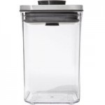OXO 1.7 Qt. Clear Rectangular Plastic Coffee/Food Container w/POP Lid and Scoop