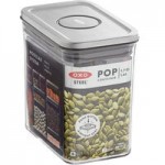 OXO 1.7 Qt. Clear Rectangular Plastic Coffee/Food Container w/POP Lid and Scoop