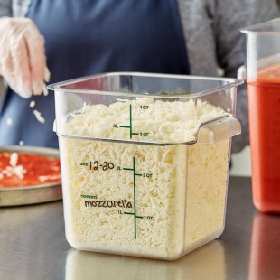 Vigor 4 Qt. Clear Square Polycarbonate Food Storage Container Vigor 4 Qt. Clear Square Polycarbonate Food Storage Container