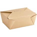 Choice Kraft Microwavable Folded Paper #4 Take-Out Customizable Container 7 3/4
