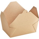 Choice Kraft Microwavable Folded Paper #4 Take-Out Customizable Container 7 3/4
