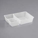 Choice Kraft Microwavable Folded Paper #4 Take-Out Customizable Container 7 3/4