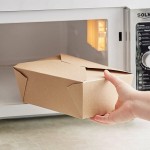 Choice Kraft Microwavable Folded Paper #4 Take-Out Customizable Container 7 3/4
