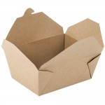Choice Kraft Microwavable Folded Paper #4 Take-Out Customizable Container 7 3/4