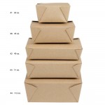 Choice Kraft Microwavable Folded Paper #4 Take-Out Customizable Container 7 3/4